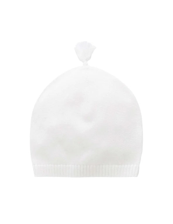 Essentials Newborn Beanie | White