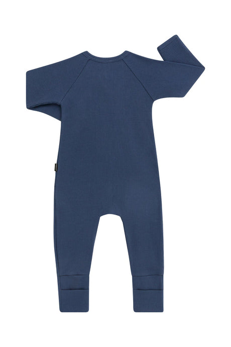 Wide Needle Rib Zippy | Bastille Blue