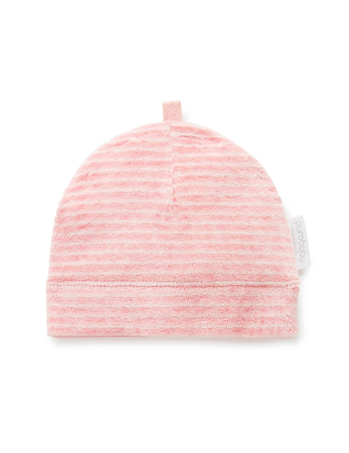 Premmie Velour Hat | Bud Pink Stripe