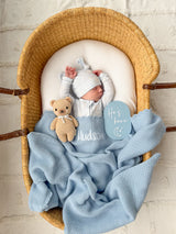 Heirloom Knit Blanket | Blue