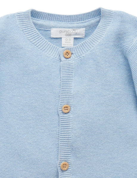 Textured Cardigan l Blue Melange