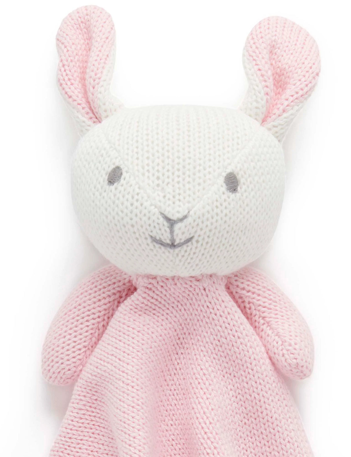 Knitted Bunny Comforter | Pink