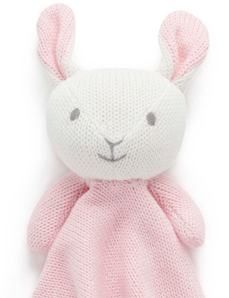 Knitted Bunny Comforter | Pink