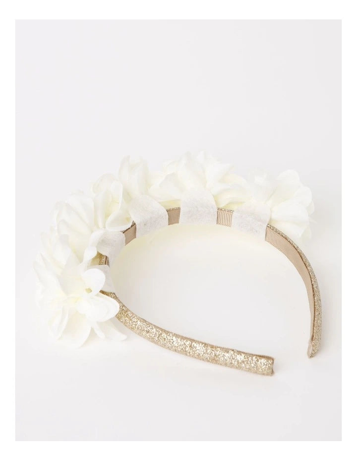 Flower Garland Headband | Ivory