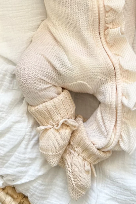 Knitted Booties | Cream
