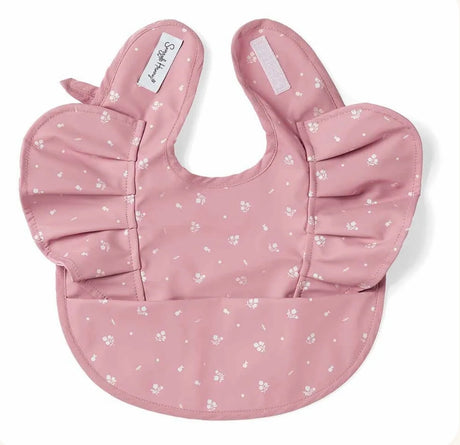 Frill Snuggle Bib | Pink Fleur