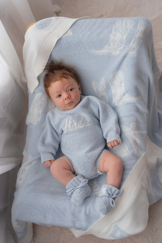 Knitted Booties | Sky Blue