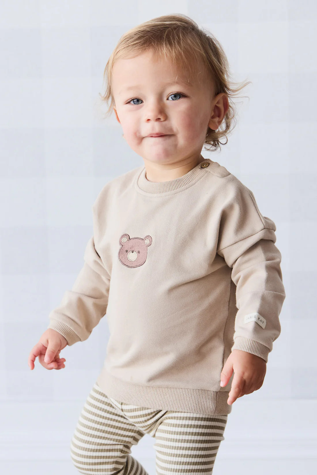 Organic Cotton Damien Sweatshirt | Fawn Bear