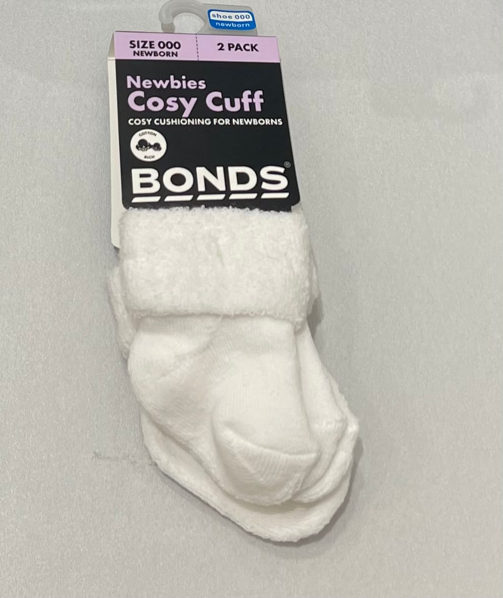 Baby Cosy Cuffs 2 Pack | White