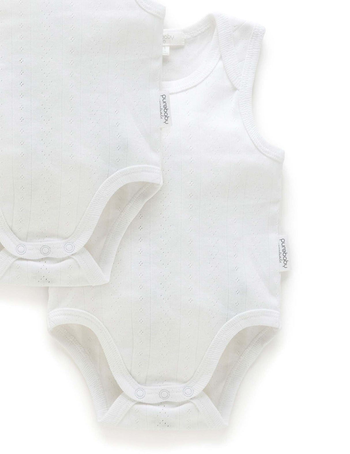 Pointelle 2 Pack Singlet Bodysuit