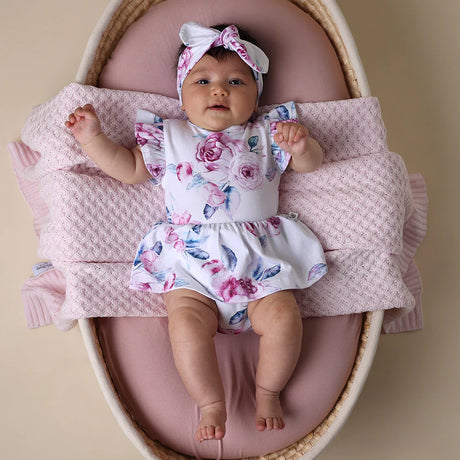 Short Sleeve Organic Dress | Lilac Skies