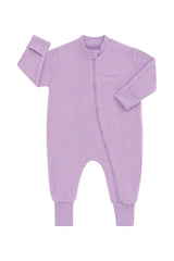 Teddy Fleece Zippy | Cotton Purple Pansy