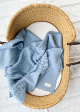 Heirloom Knit Blanket | Blue