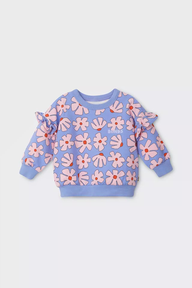 Soft Threads Frill Pullover | Blossom Block Purple