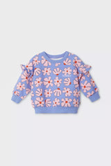 Soft Threads Frill Pullover | Blossom Block Purple