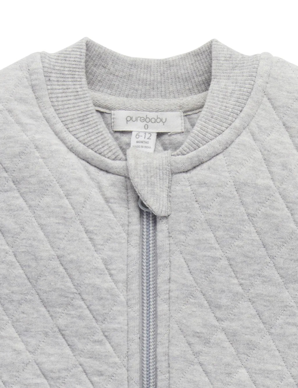 Quilted Vest Purebaby | Pale Grey Melange