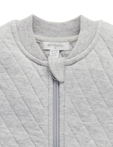 Quilted Vest Purebaby | Pale Grey Melange