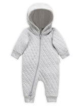 Quilted Growsuit | Pale Grey Melange