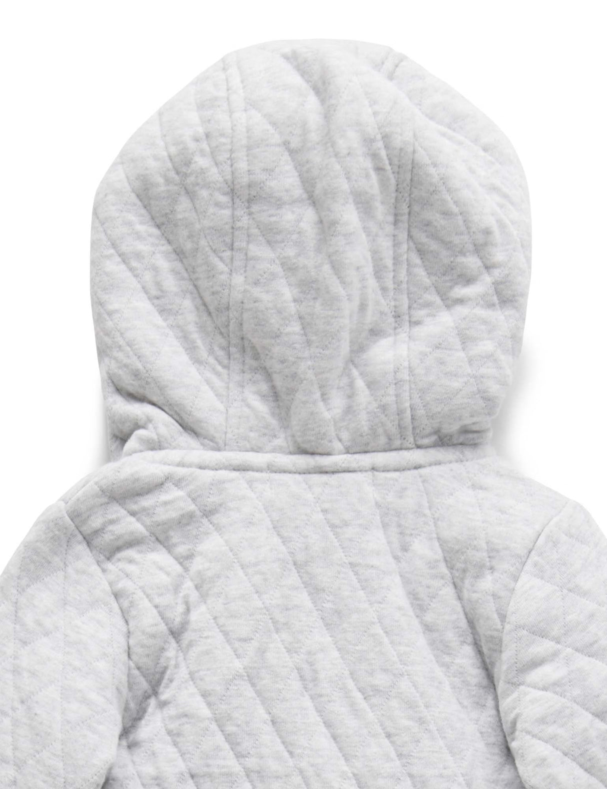 Quilted Growsuit | Pale Grey Melange