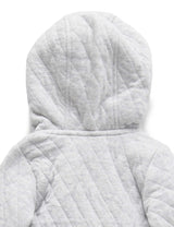 Quilted Growsuit | Pale Grey Melange