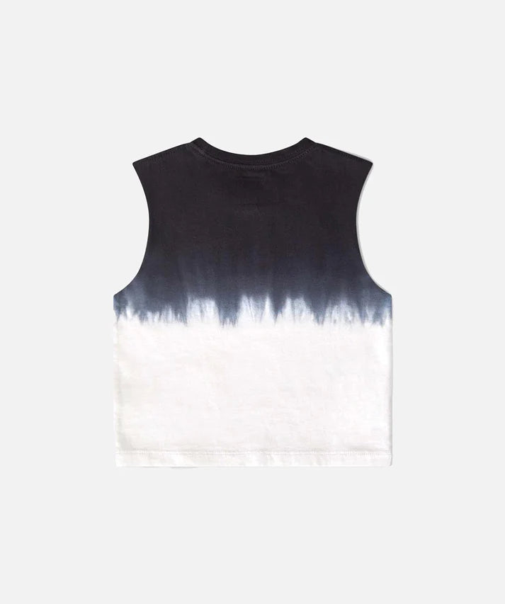 The Indie Acid Dip Muscle Tee | Navy White