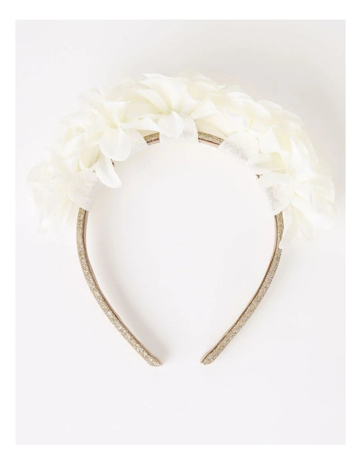 Flower Garland Headband | Ivory