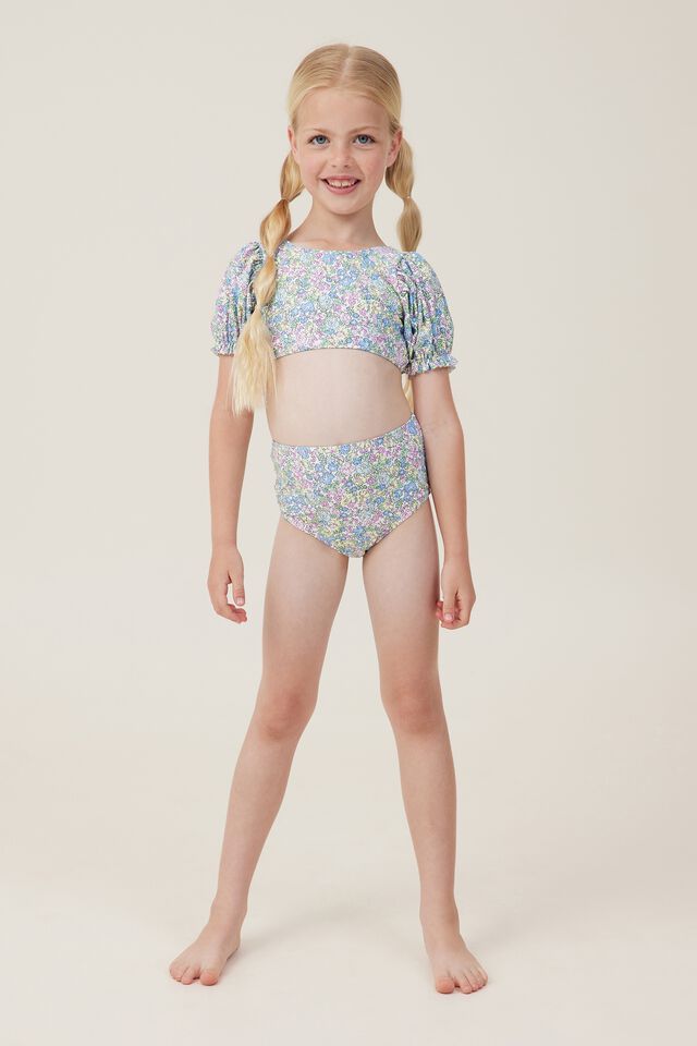 Paige Puff Sleeve Bikini | Vanilla / Middleton Floral