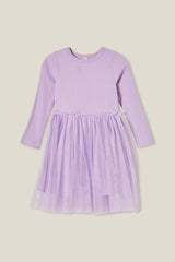 Nova Long Sleeve Dress | Lilac Drop