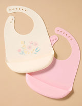 2 Pack Silicone Bib | Blossom