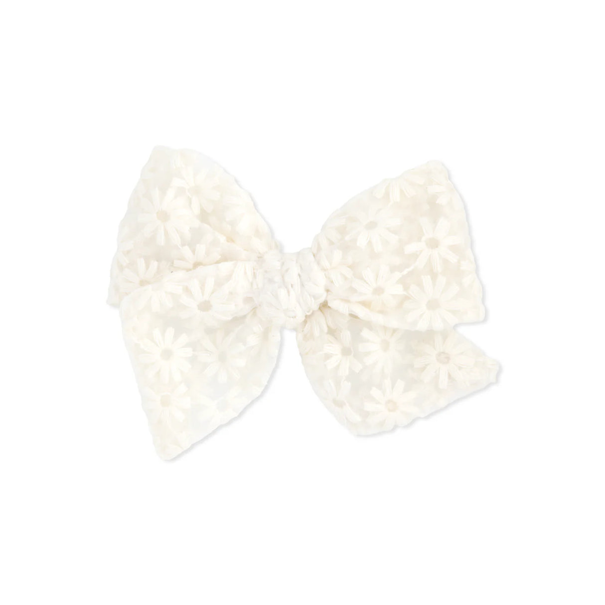 Large Pinwheel Bow | Sheer Cream Flora