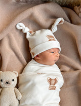 Swaddle and Topknot Set | Teddies