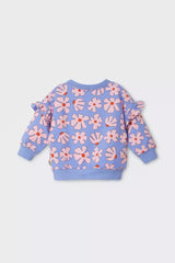 Soft Threads Frill Pullover | Blossom Block Purple
