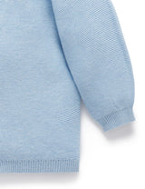 Textured Cardigan l Blue Melange