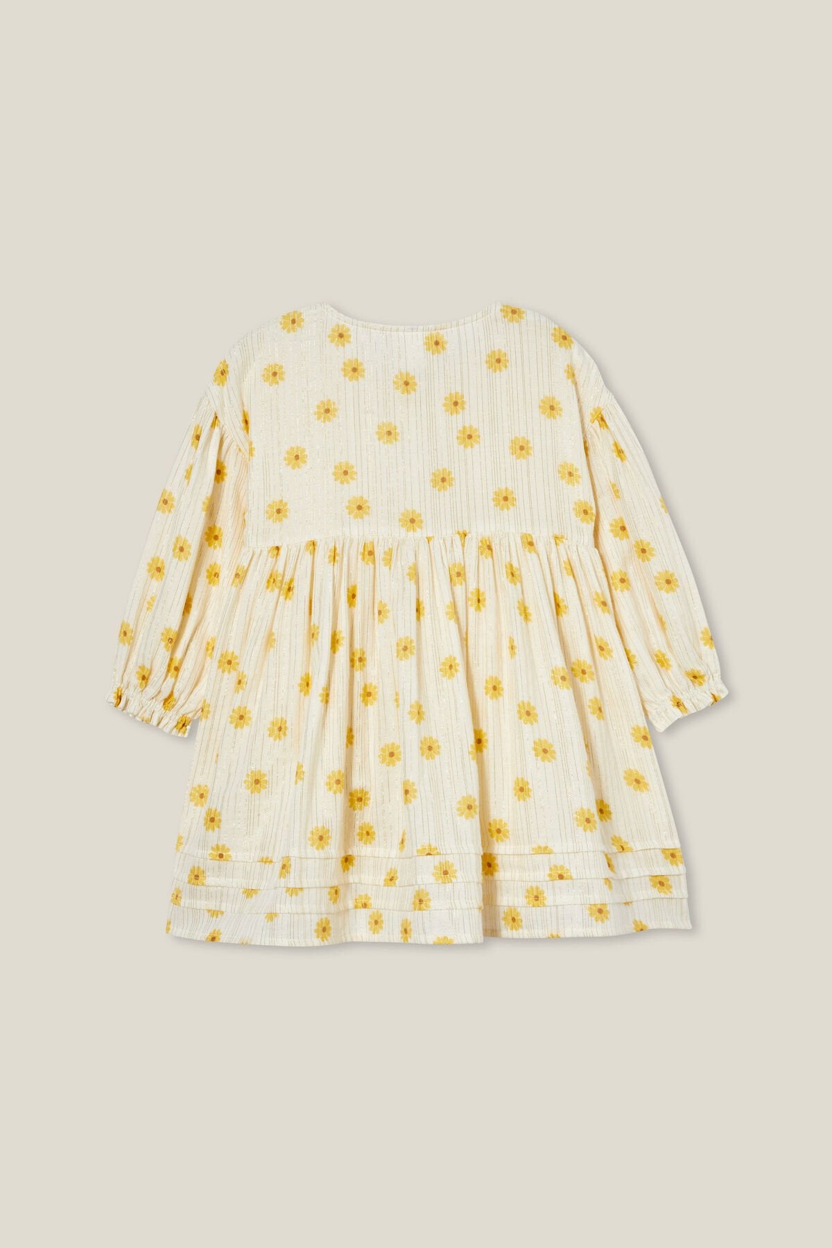 Tayla Long Sleeve Dress | Vanilla / Demi Daisy