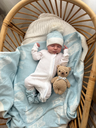 Knitted Booties | Sky Blue