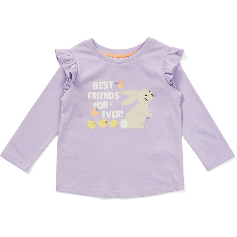 Organic Cotton Bunny Playtime Tee | Purple