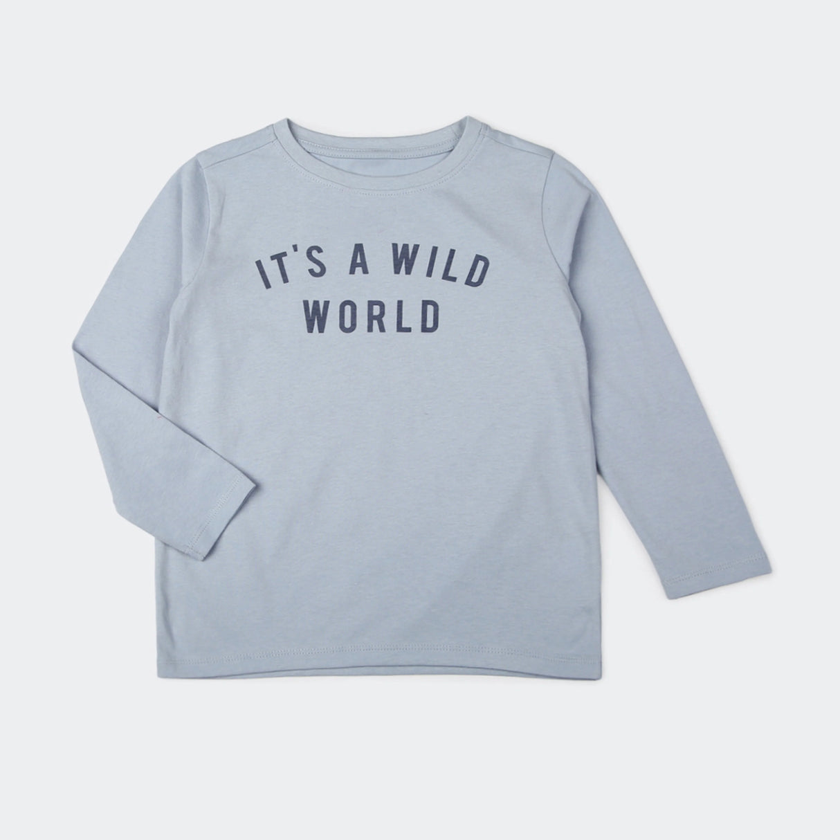 It's a Wild World Long Sleeve Tee | Blue