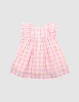 Retro Check Frill Dress