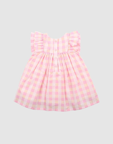 Retro Check Frill Dress