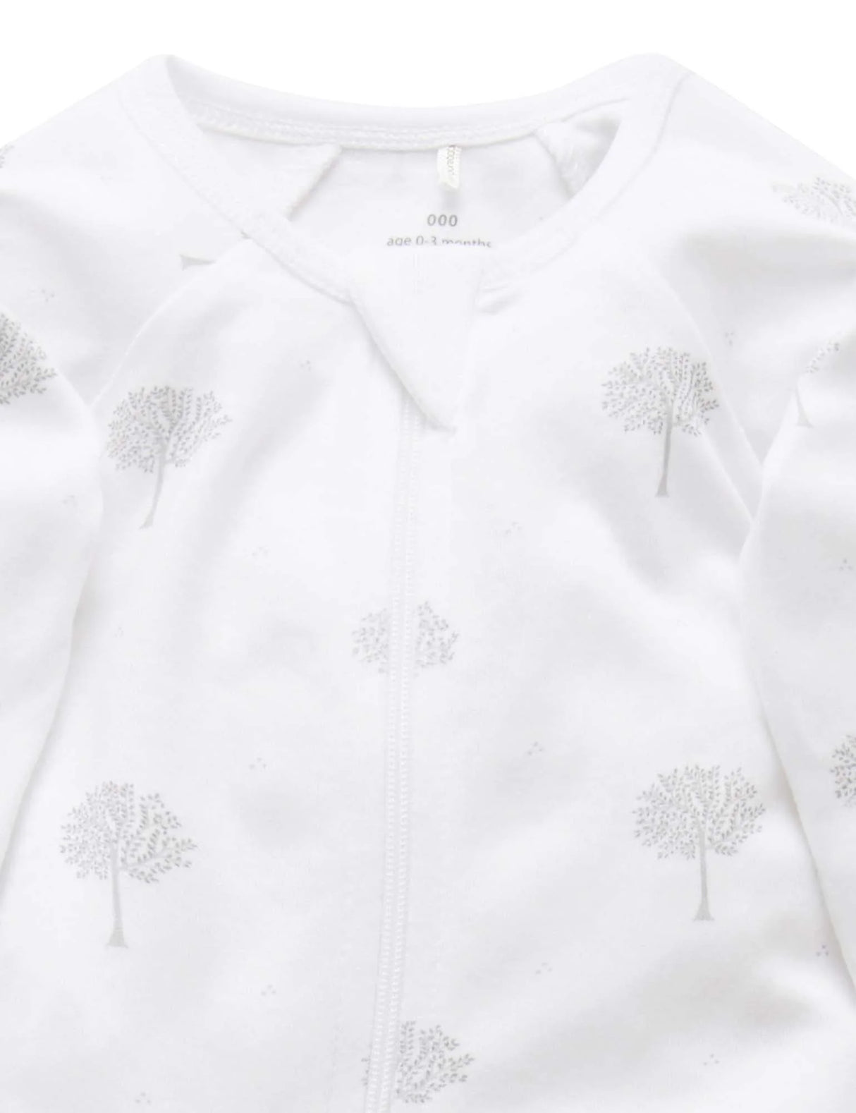 Zip Growsuit | Pale Grey Tree