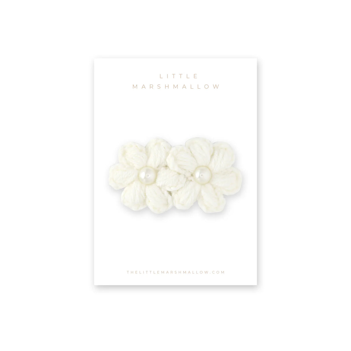 Dahlia Clip | Pearl White