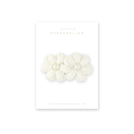 Dahlia Clip | Pearl White