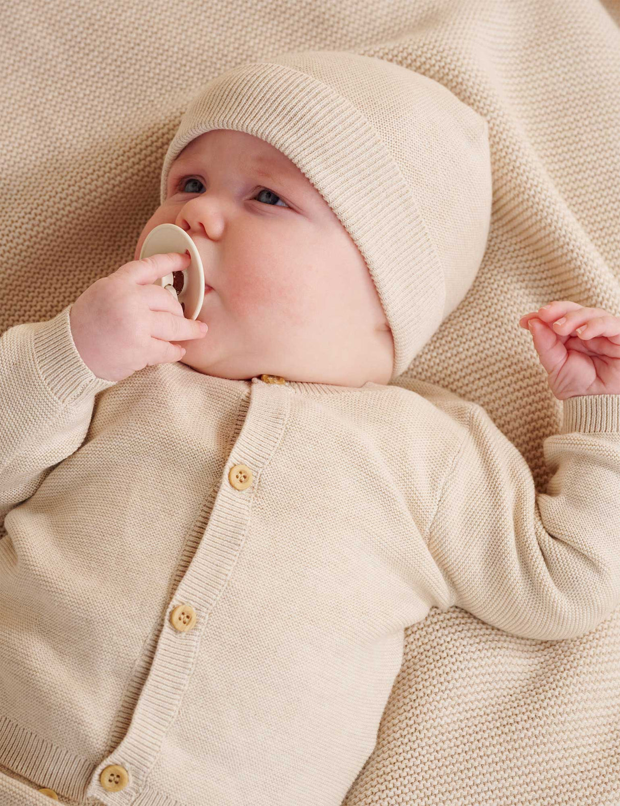Textured Beanie | Wheat Melange
