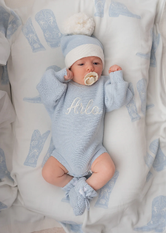 Knitted Booties | Sky Blue