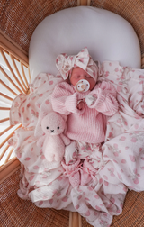 Frill Muslin Blanket | Strawberries