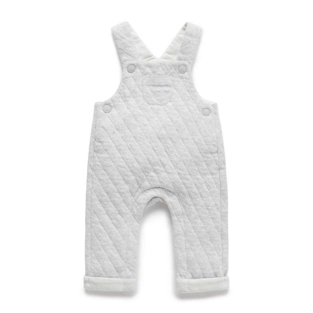 Quilted Overall | Soft Grey Melange