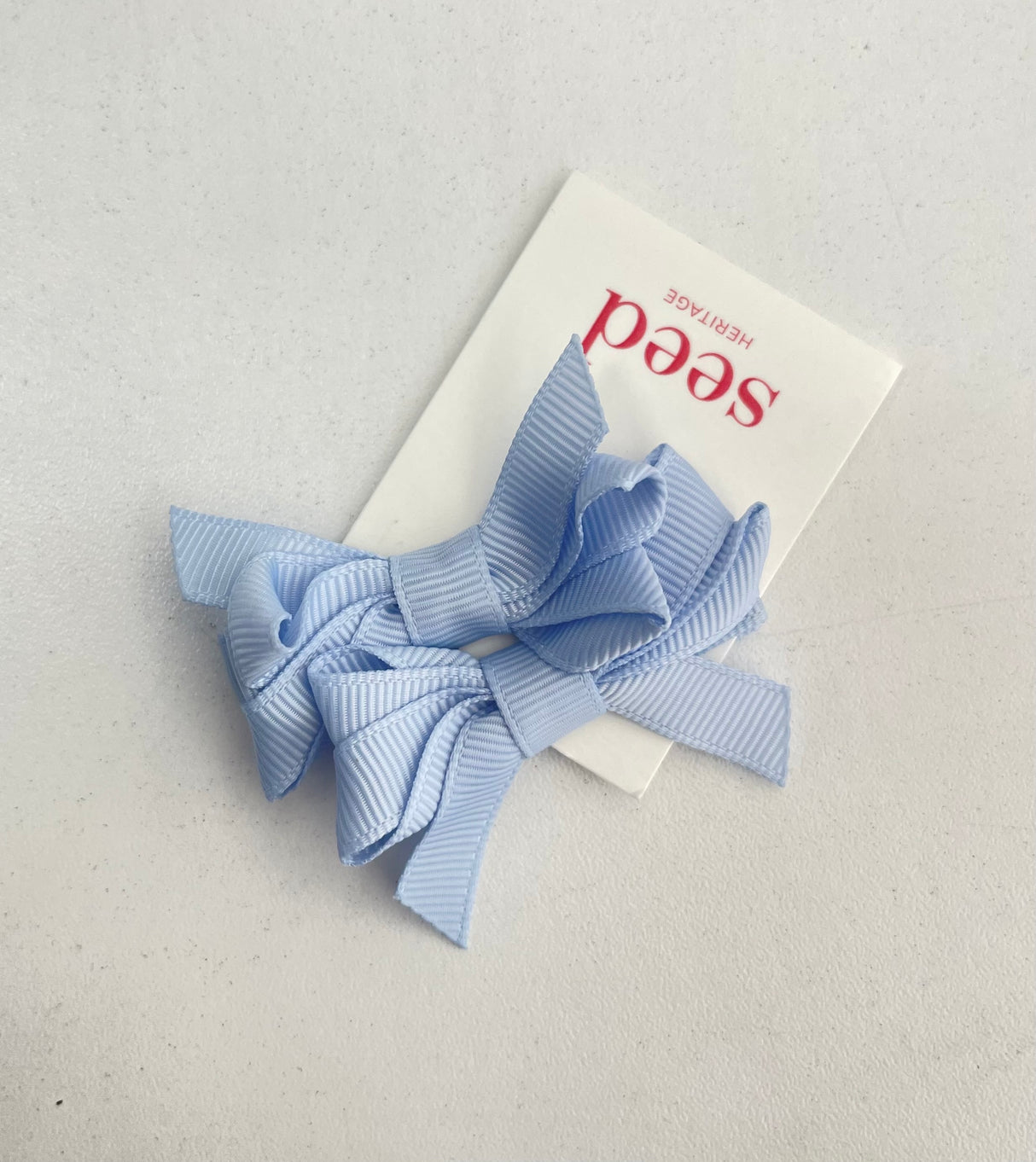 Grosgrain Bow Duck Clips 2 Pack | Powder Blue