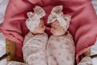 Swaddle Set | Paisley Peony