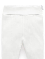 Pointelle Footed Leggings | White