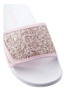 Kenna Sparkle Slide Beach Sandals | Rose